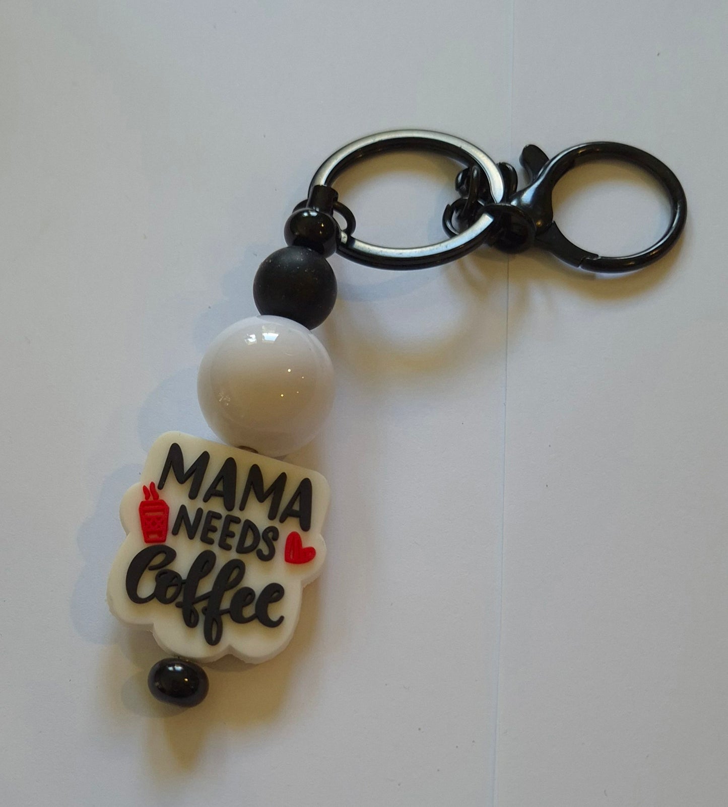 Bag decoration tag 'mama needs coffee '